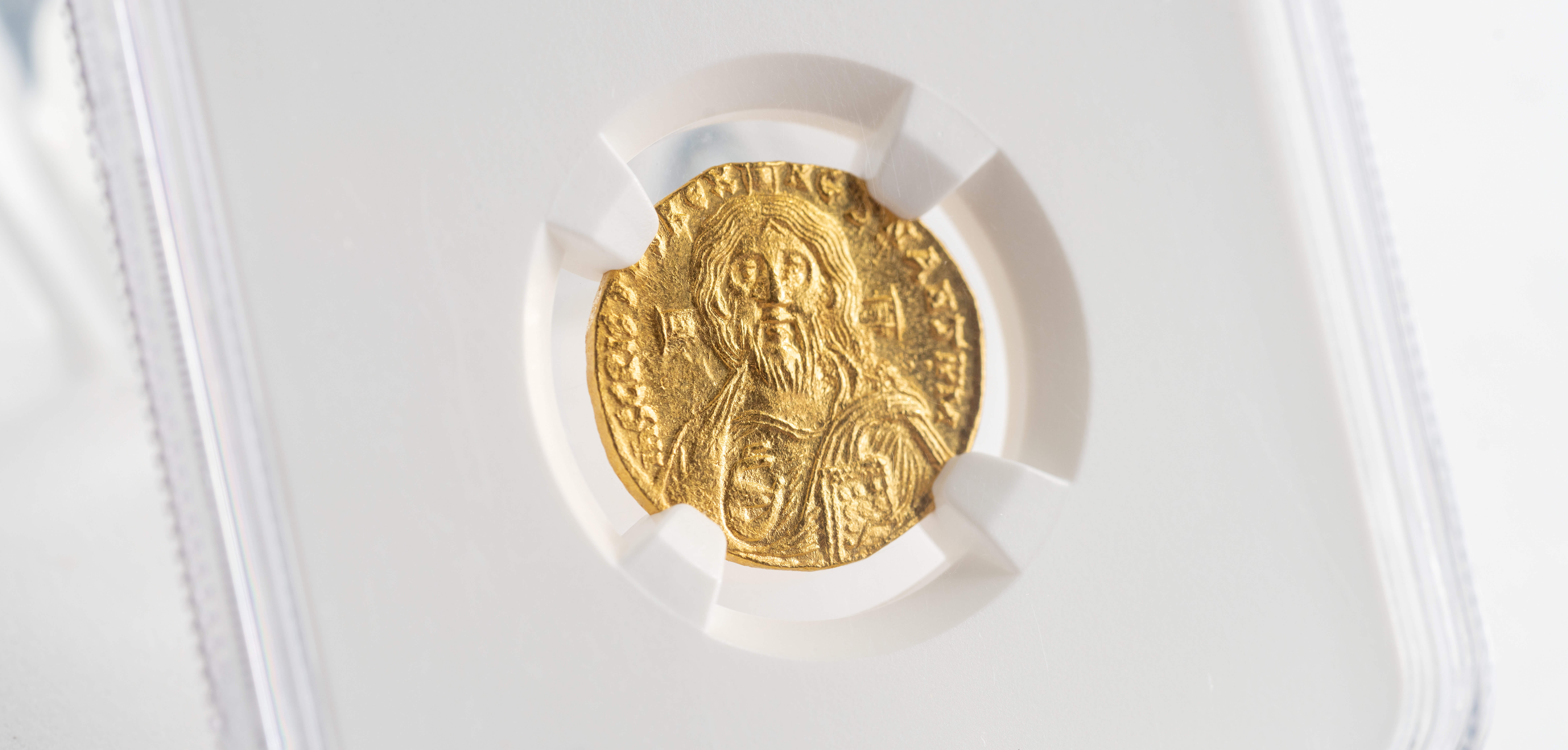 Rally's Justinian (1st Depiction of Christ on a Coin), 695AD